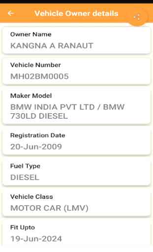 Karnataka RTO Vehicle info - Owner Details 2