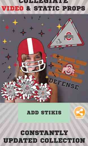 Ohio State Buckeyes Animated Selfie Stickers 2