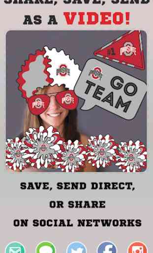 Ohio State Buckeyes Animated Selfie Stickers 4