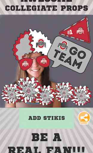 Ohio State Buckeyes Selfie Stickers 2