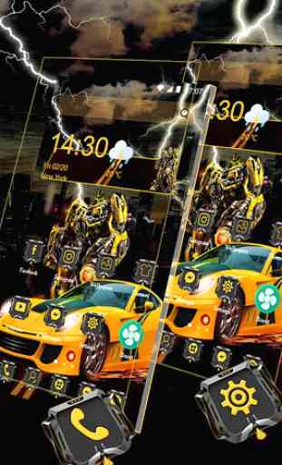 Robot Battle Yellow Car Themes & Live Wallpapers 2