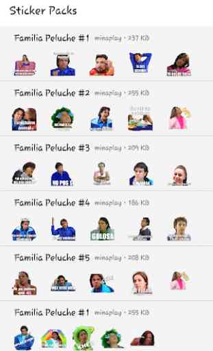 Stickers de la Familia Peluche Para WhatsApp 1
