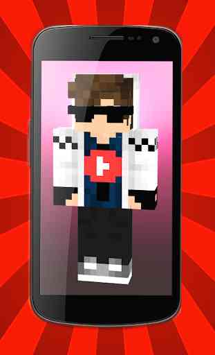 Youtuber skins for Minecraft PE 3