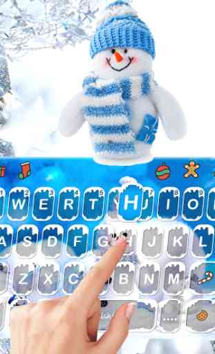 Blue Christmas Keyboard Theme 2