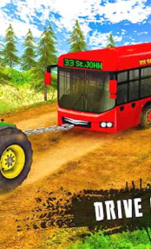 Chained Tractor Towing Bus 1