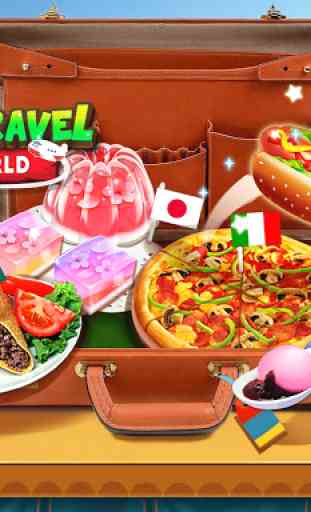 Crazy Foods Cooking: World Travel ❤Make Food Games 1