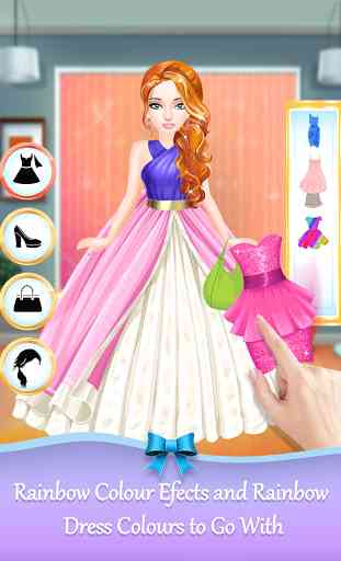 Rainbow Princess Makeup Dress up salon: Girls Game 1