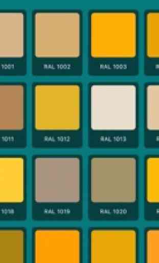 RAL color palette. Wall paint 2