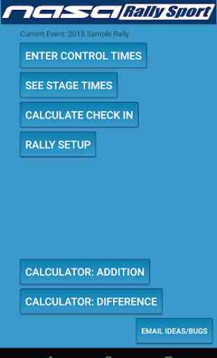 Rally Time Calculator 1