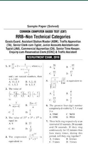 RRB NTPC NON-TECHNICAL PAPER SET 2019 4