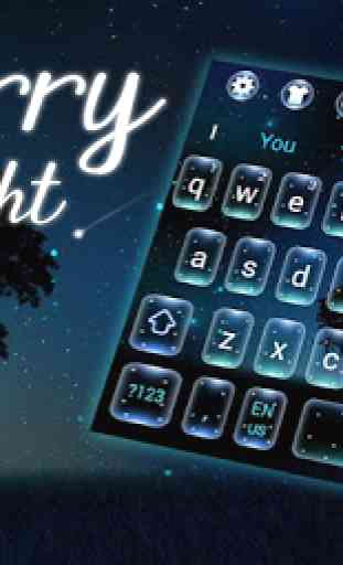 SMS Starry Night Sky Keyboard Theme 4