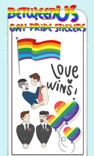 Between us – Gay Pride Stickers 1