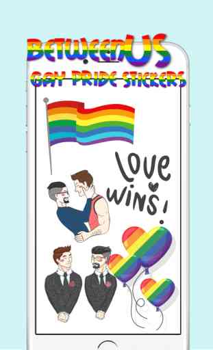 Between us – Gay Pride Stickers 4