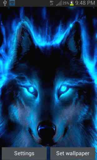 Blue Neon Wolf LWP 1