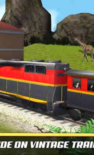 Drive Jungle Train On Rails : Safari Train Game 3