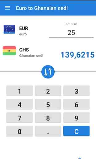 Euro to Ghana Cedi currency converter / EUR to GHS 3