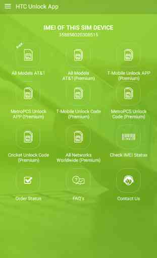 Free Unlock Network Code for HTC SIM 1