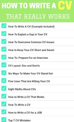 How To Write CV 2