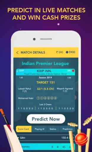 Live Cricket Prediction and Trivia App - Win Money 2