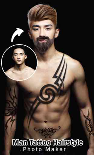 Man Tattoo and Hairstyle Photo Editor 1