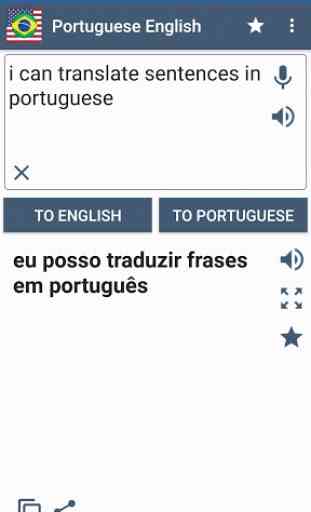 Portuguese English Translator with offline mode 1
