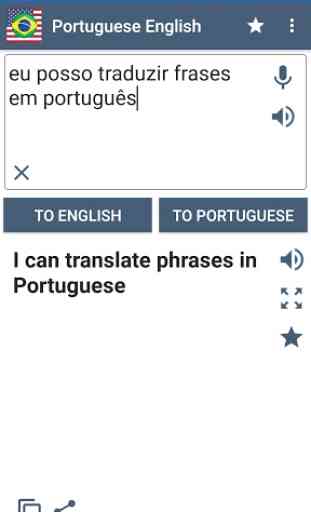 Portuguese English Translator with offline mode 2