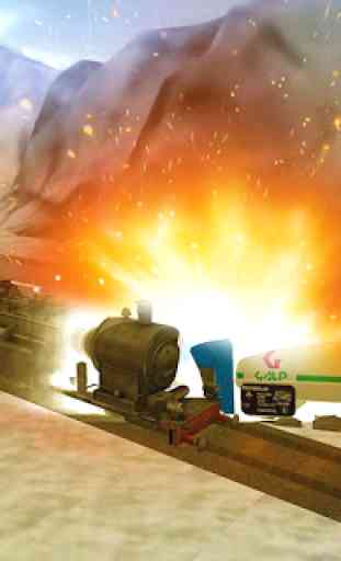 Train Driving Simulator Game: Burning Oil Engine 2