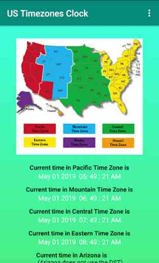 US Timezones Clock 1