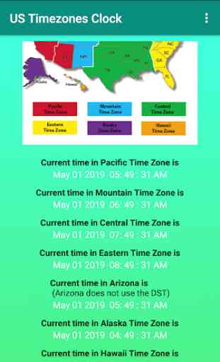 US Timezones Clock 2
