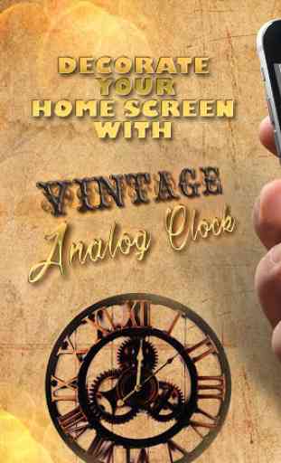 Vintage Analog Clock Widget 1