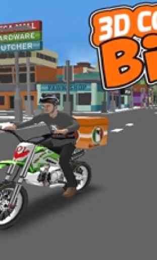3D Courier Boy Biker 2