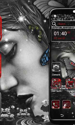 Abstract Girl Launcher Theme 1