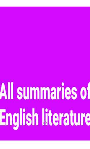 All short summaries of English literature 1