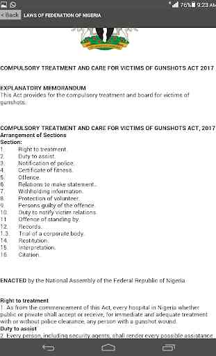 Laws of Federation of Nigeria 1