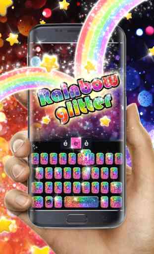 Rainbow Glisten Keyboard Theme 1