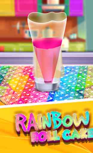 Rainbow Swiss Roll Cake Maker! New Cooking Game 2