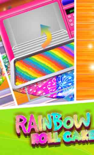 Rainbow Swiss Roll Cake Maker! New Cooking Game 3