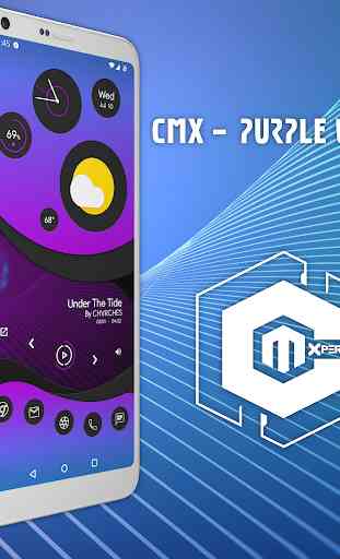 CMX - Purple Wave · KLWP Theme 1
