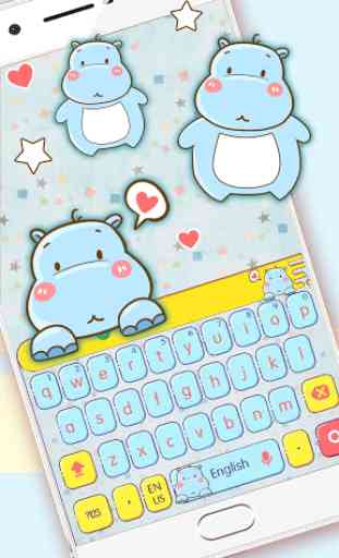 Cute hippo keyboard 1