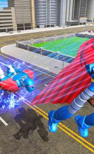 Flying Hero Robot Transform Car: Robot Games 2
