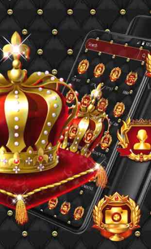 Golden Crown King Launcher Theme 2