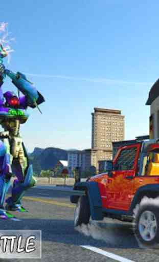 US Police Monster Truck Transform Robot War Games 4