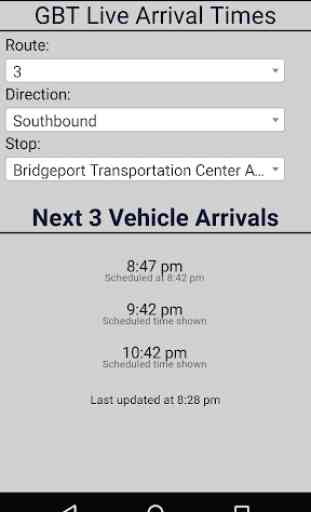 Bridgeport GBT Bus Tracker 1