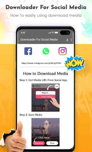 Downloader for all Social Media Download Saver app 3