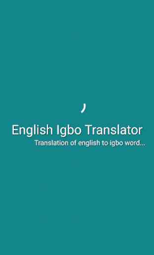 English Igbo Translator 1