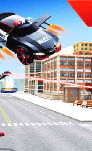 Flying Police SUV Car Transform Robot Game 2