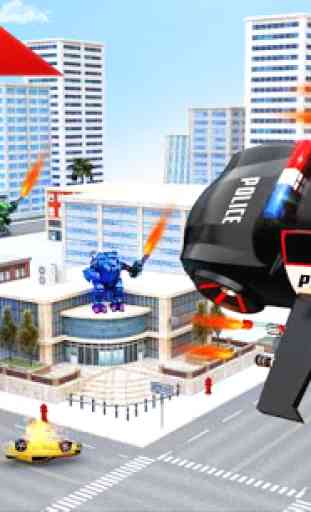 Flying Police SUV Car Transform Robot Game 4