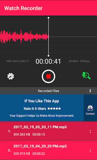 Watch Recorder with Mic. Zoom 1