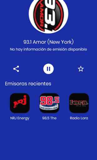 93.1 Radio Amor New York en Vivo 3