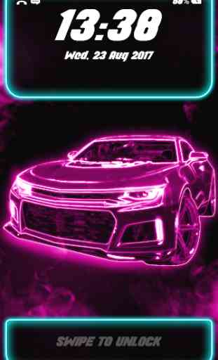 Cars Neon Lock Screen Pattern 1